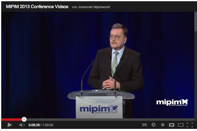 MIPIM 2013 keynote speech