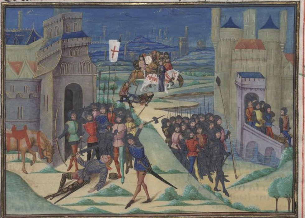 Peasants revolting in 1381