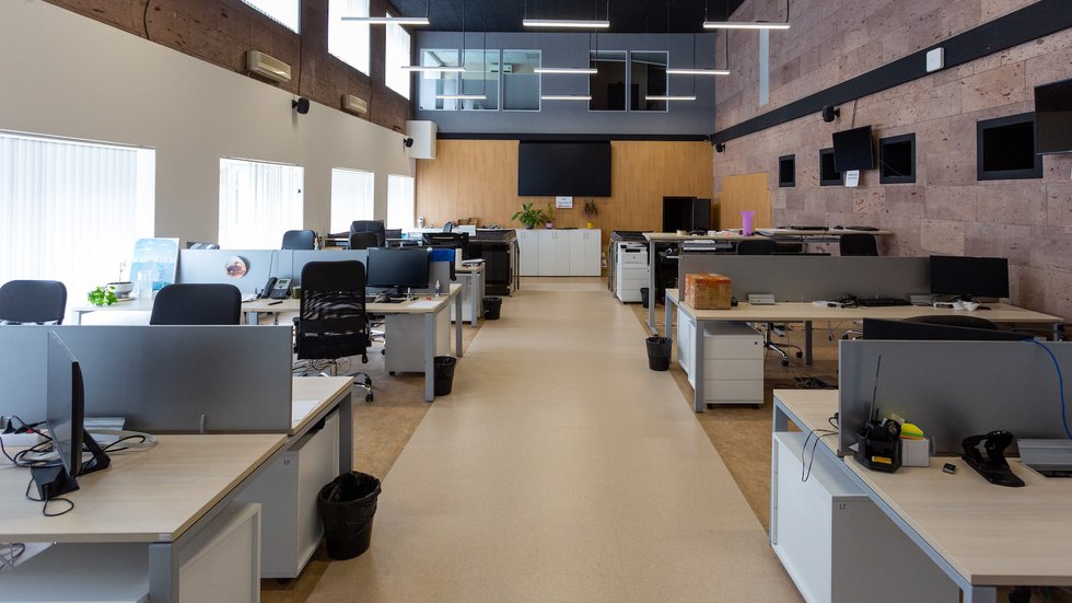 Many companies are scaling back on the office space they need.