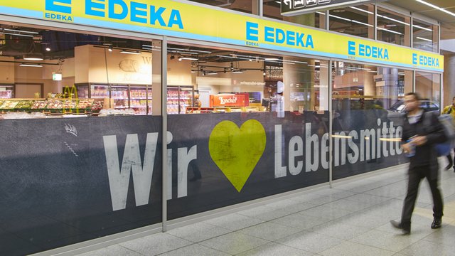 An EDEKA grocery store at the Stuttgart airport