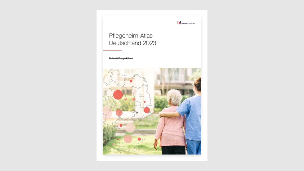 The cover of Pflegeheim-Atlas Deutschland 2023